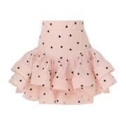 Roze Hartjes Mini Rok Zijde Linnen Zimmermann , Pink , Dames