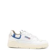 Witte Vetersneaker met Geperforeerde Neus Autry , White , Heren