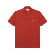 Rode Polo Shirt Klassieke Iconische Look Lacoste , Red , Heren