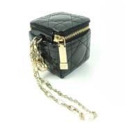 Pre-owned Leather clutches Dior Vintage , Black , Dames