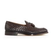 Bruine leren loafers met kwastdetail Doucal's , Brown , Heren