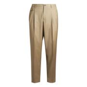 Beige Wollen Broek met Klepzakken Etro , Beige , Heren