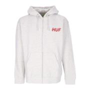 Athletic Heather Full Zip Hoodie HUF , Gray , Heren