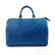 Pre-owned Leather handbags Louis Vuitton Vintage , Blue , Dames