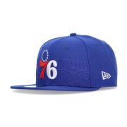 NBA Draft Gebogen Klep Pet - Teamkleuren New Era , Blue , Heren