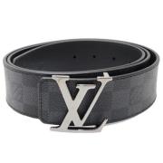 Pre-owned Canvas belts Louis Vuitton Vintage , Gray , Heren