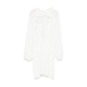 Witte Jurk met Knoopmanchet IRO , White , Dames