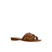 Bruin Leren Sandalen Bibi Lou , Brown , Dames