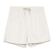 Beige Zwemshorts met Koordtaille Fedeli , Beige , Heren