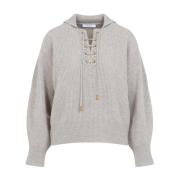 Luxe Wol Kasjmier Trui Naakt Neutrals Max Mara , Gray , Dames