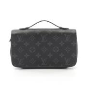 Pre-owned Canvas wallets Louis Vuitton Vintage , Black , Heren