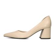 Elegante Nude Leren Pumps Stefano Lauran , Beige , Dames