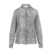 Zwarte Zijde Blend Chique Shirt Isabel Marant , Gray , Dames