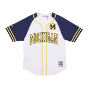 Michigan Wolverines Baseball Style Jersey Mitchell & Ness , White , He...