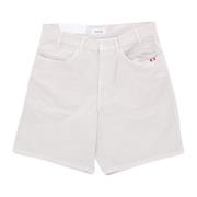 Denim Shorts Amish , White , Heren