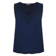 Stijlvolle Mouwloze Tops voor Vrouwen Kocca , Blue , Dames