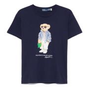 Blauw Polo Bear T-shirt Polo Ralph Lauren , Blue , Dames