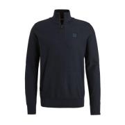 Half Zip Katoen Modal Pullover PME Legend , Blue , Heren