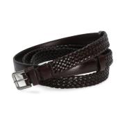 Bruin Gevlochten Leren Riem Dolce & Gabbana , Brown , Heren