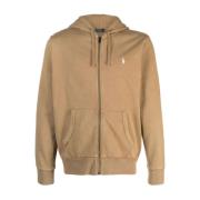 Geborduurd Logo Rits Hoodie Ralph Lauren , Beige , Heren