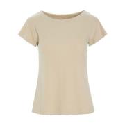 Ribgebreid T-shirt Ivoor Bitte Kai Rand , Beige , Dames