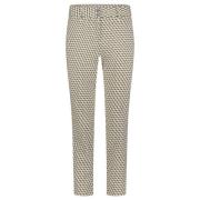 Stijlvolle Vierkante Jeans Red Button , White , Dames