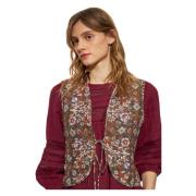 Bloemenprint gilet Antik Batik , Multicolor , Dames