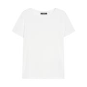 Klassiek Katoenen T-shirt met Butterfly Logo Max Mara Weekend , White ...