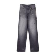 Zwarte Gewassen Oversize Denim Jeans Marc Jacobs , Black , Dames