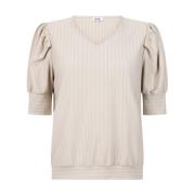 Korte Mouw Top Karen Zoso , Beige , Dames