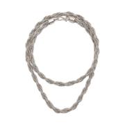 Zilveren Ball Chain Twist Ketting Fabiana Filippi , Gray , Dames