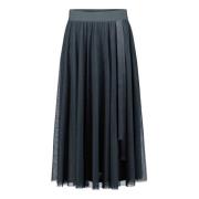 Gelaagde Tule Rok Glamour Stijl vera mont , Gray , Dames