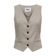 Aansluitend Melange Vest Only , Brown , Dames