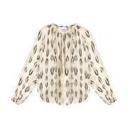 Beige Zijde Metallic Topwear Isabel Marant , Beige , Dames