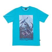 Blauw Heren T-shirt met Print Dolly Noire , Blue , Heren