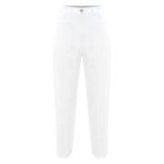 Elegante Cropped Kantbroek Kocca , White , Dames