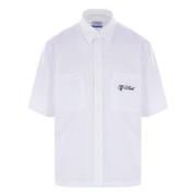 Witte Casual Overhemd Off White , White , Heren