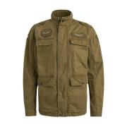 Cargo Stijl Lange Jas PME Legend , Green , Heren