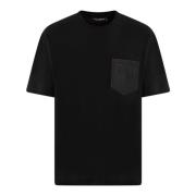 Heren Stijlvol T-shirt Dolce & Gabbana , Black , Heren