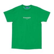 Retro Groen/Wit Heren T-shirt Usual , Green , Heren