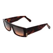 Bruine Unisex Zonnebril Rechthoekige Verlooplens Gcds , Brown , Unisex