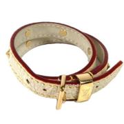 Pre-owned Leather belts Louis Vuitton Vintage , Beige , Dames