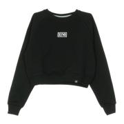 Logo Crop Crewneck Sweatshirt Dolly Noire , Black , Dames