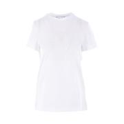 Monogram Print Katoenen T-shirt Max Mara , White , Dames