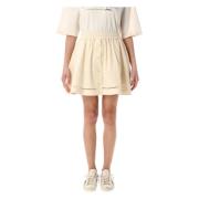 Minirok met Knopen Golden Goose , Beige , Dames