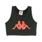 Zwart/Rood Dames Top Kappa , Black , Dames