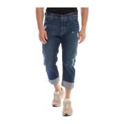 Rechte Snit Denim Broek Emporio Armani , Blue , Heren