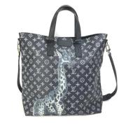 Pre-owned Cotton louis-vuitton-bags Louis Vuitton Vintage , Blue , Dam...