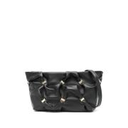 Zwarte Schoudertas met Kaartsleuven Salvatore Ferragamo , Black , Dame...