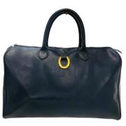 Pre-owned Leather handbags Dior Vintage , Blue , Dames